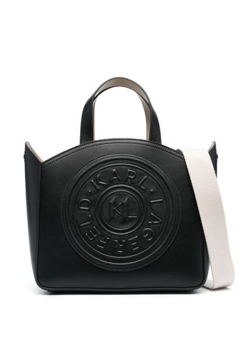 Karl Lagerfeld Borsa tote con logo goffrato - Nero