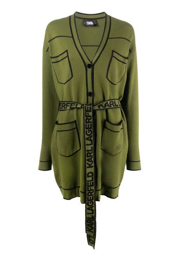 Karl Lagerfeld Cardigan con cintura - Verde