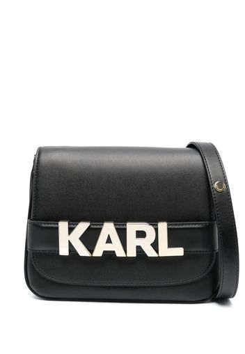 Karl Lagerfeld Borsa a tracolla K/Letters con applicazione - Nero