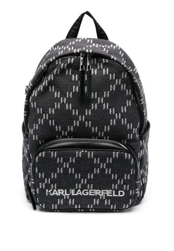 Karl Lagerfeld Zaino con monogramma jacquard - Grigio