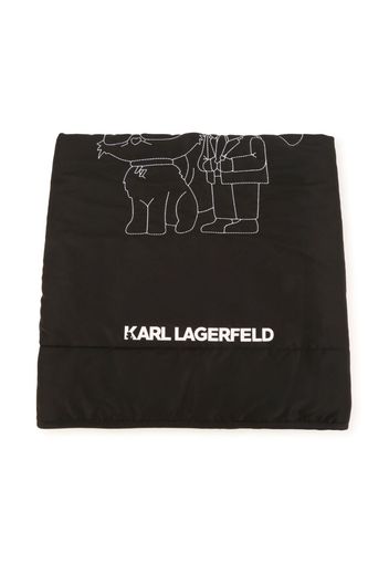 Karl Lagerfeld Kids Coperta con ricamo - Nero