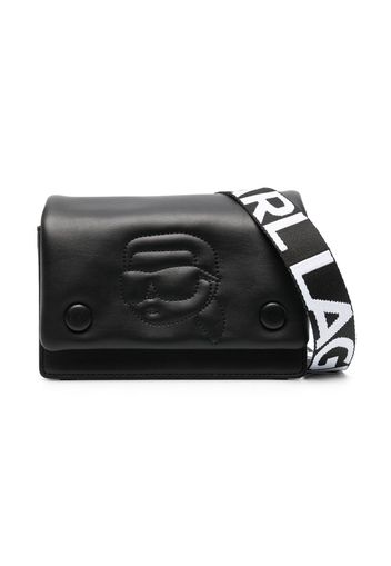 Karl Lagerfeld Kids Borsa a spalla con logo goffrato - Nero