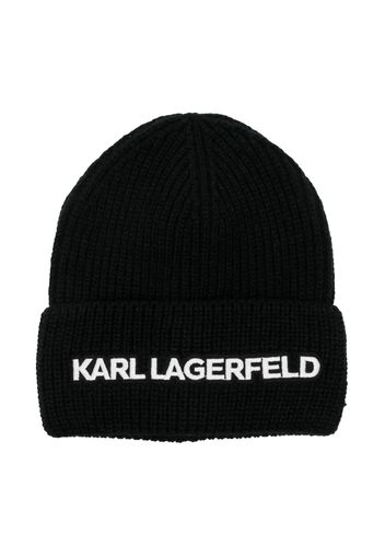 Karl Lagerfeld Kids Berretto con ricamo - Nero