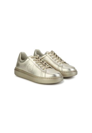 Karl Lagerfeld Kids Choupette metallic low-top sneakers - Oro