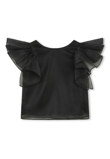 Karl Lagerfeld Kids x The Met logo-embroidered blouse - Nero
