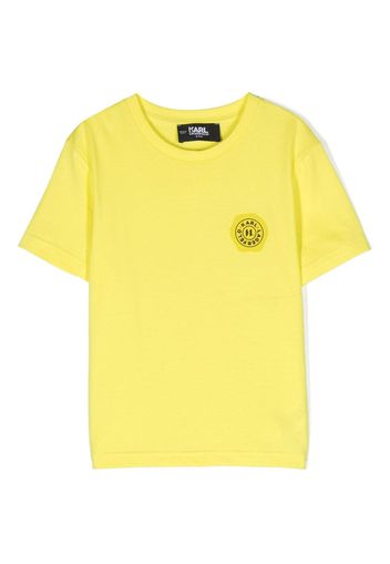 Karl Lagerfeld Kids T-shirt con applicazione - Giallo