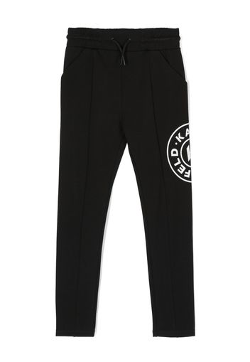 Karl Lagerfeld Kids Pantaloni sportivi con coulisse - Nero