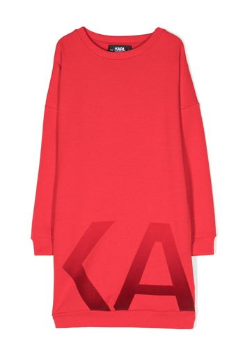 Karl Lagerfeld Kids Abito modello T-shirt con stampa - Rosso