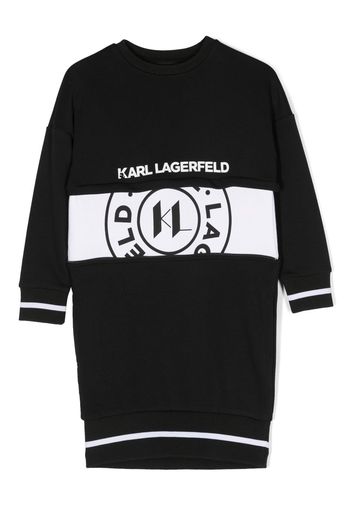 Karl Lagerfeld Kids logo-print sweatshirt dress - Nero