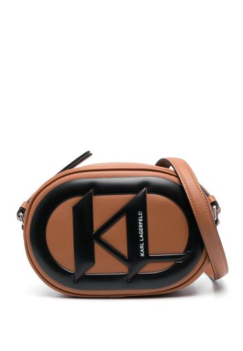 Karl Lagerfeld Borsa a tracolla con logo goffrato - Marrone