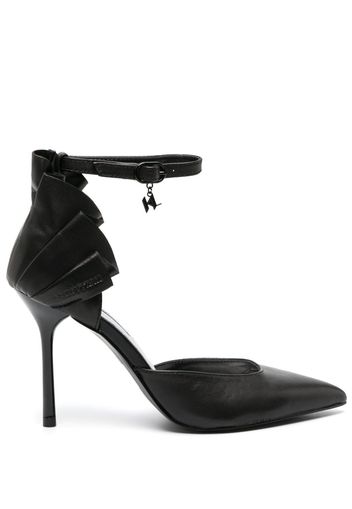 Karl Lagerfeld Flamenco Fan 100mm leather pumps - Nero