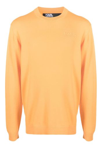 Karl Lagerfeld logo-print crew-neck jumper - Arancione