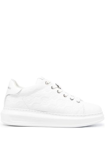 Karl Lagerfeld Sneakers con monogramma goffrato - Bianco