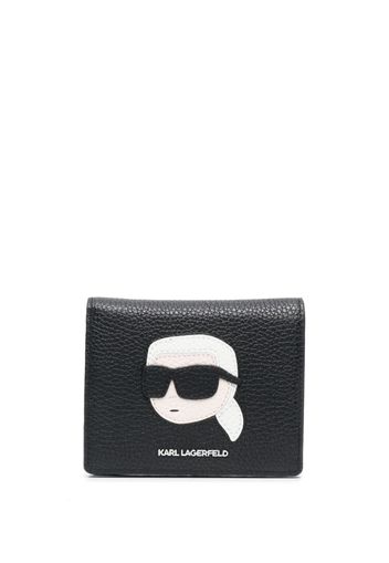 Karl Lagerfeld Ikonic Karl-motif leather wallet - Nero