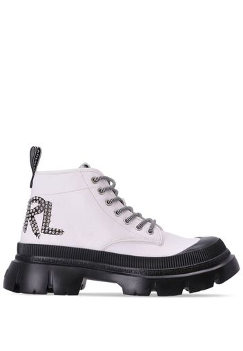 Karl Lagerfeld Trekka Max studded boots - Bianco