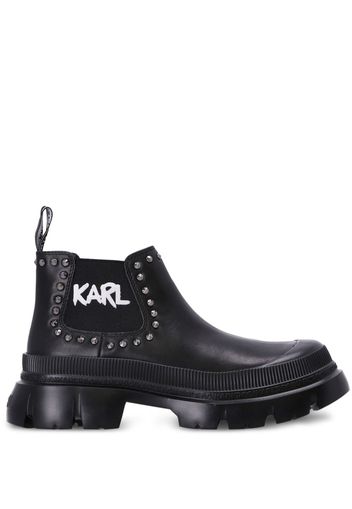 Karl Lagerfeld Trekka Max studded boots - Nero