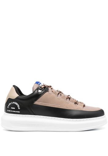 Karl Lagerfeld logo-patch leather sneakers - Toni neutri