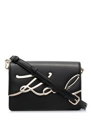 Karl Lagerfeld signature calf leather bag - Nero