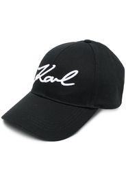 Karl Lagerfeld embroidered logo baseball cap - Nero