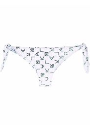 Karl Lagerfeld iridescent-logo bikini bottoms - Bianco