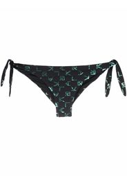 Karl Lagerfeld iridescent-logo bikini bottoms - Nero