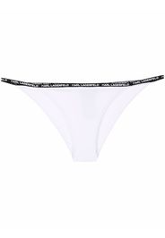 Karl Lagerfeld logo-waist slip-on bikini briefs - Bianco