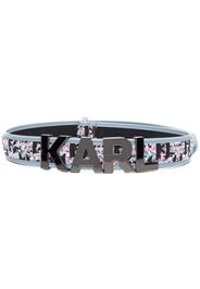 Karl Lagerfeld K/Letters bouclé belt - Blu