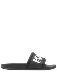 Karl Lagerfeld Sandali slides con logo goffrato - Nero