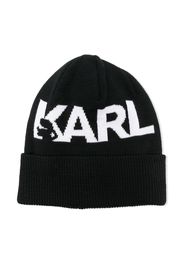 KARL LAGERFELD KIDS Berretto con ricamo - Nero