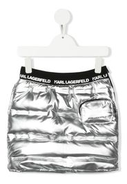 Karl Lagerfeld Kids Minigonna metallizzata imbottita - Argento