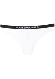 Karl Lagerfeld logo-waisted bikini brief - Bianco