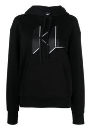 Karl Lagerfeld logo print pullover hoodie - Nero