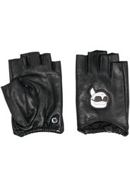 Karl Lagerfeld Ikonik 2.0 fingerless gloves - Nero