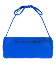 Karl Lagerfeld Top bikini a fascia con stampa - Blu