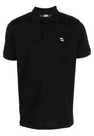 Karl Lagerfeld Ikonik 2.0 embroidered polo shirt - Nero