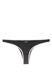 Karl Lagerfeld two-tone satin Brazilian briefs - Nero