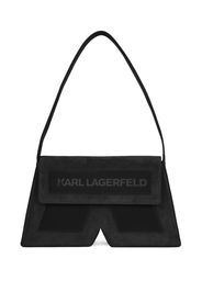 Karl Lagerfeld Essential K leather shoulder bag - Nero