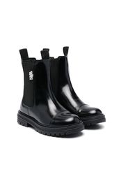 Karl Lagerfeld Kids logo-tag ankle boots - Nero