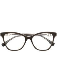 Karl Lagerfeld logo-plaque cat-eye glasses - Marrone