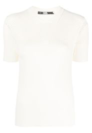 Karl Lagerfeld Polo traforata - Bianco