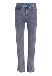 Karl Lagerfeld distressed straight-leg side-slit jeans - Nero