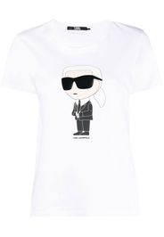 Karl Lagerfeld K/Ikonik logo-print T-shirt - Bianco