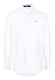 Karl Lagerfeld embroidered logo shirt - Bianco