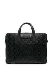 Karl Lagerfeld Portadocumenti con monogramma goffrato - Nero