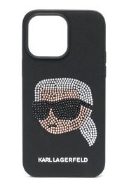 Karl Lagerfeld Ikonik-motif 14 Pro Max case - Nero