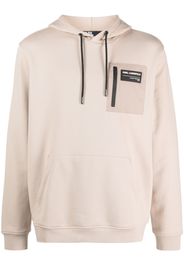 Karl Lagerfeld chest logo-patch hoodie - Toni neutri