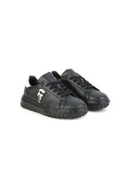 Karl Lagerfeld Kids Karl Ikonik lace-up leather sneakers - Nero