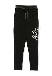 Karl Lagerfeld Kids Pantaloni sportivi con coulisse - Nero