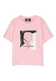 Karl Lagerfeld Kids T-shirt con stampa grafica - Rosa