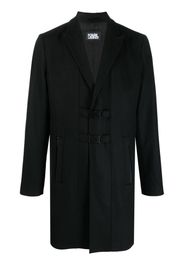 Karl Lagerfeld peak-lapels wool-blend coat - Nero